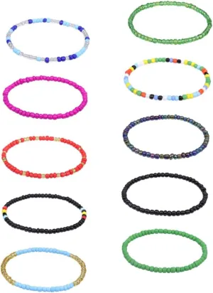 10Pcs Style Beaded Anklet for Summer Beach Ankle Chain Jewelry for Women and Men for Shirts and Dresses Lightweight Foot Jewelry