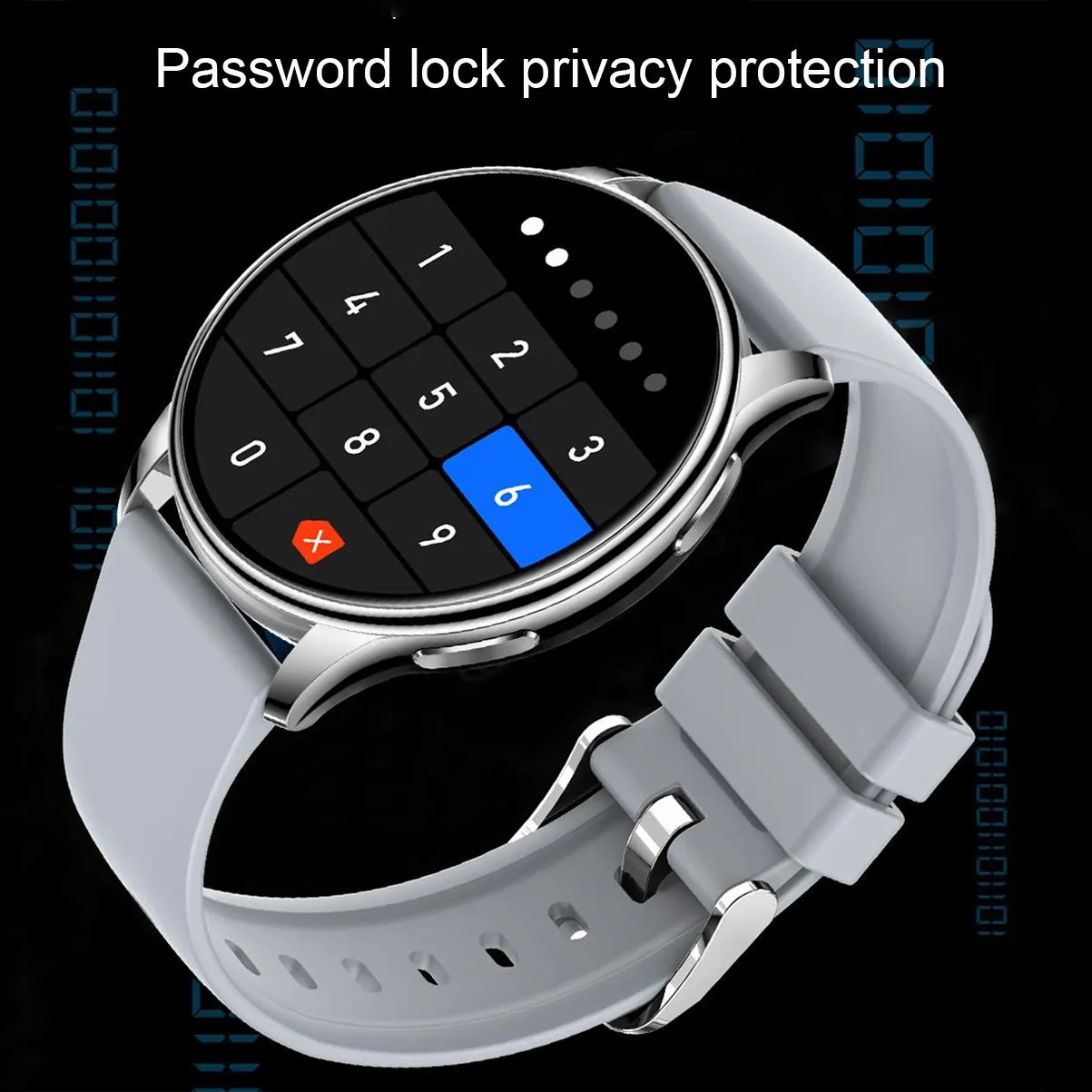 1.32 Inch Health Monitoring Smart Watch With Password Lock