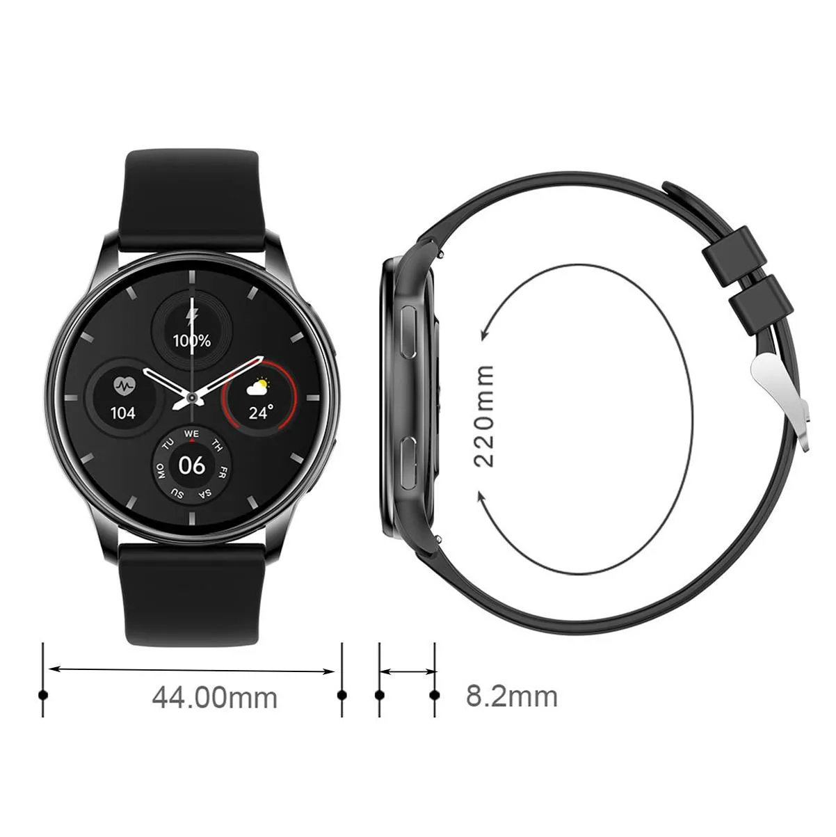 1.32 Inch Health Monitoring Smart Watch With Password Lock
