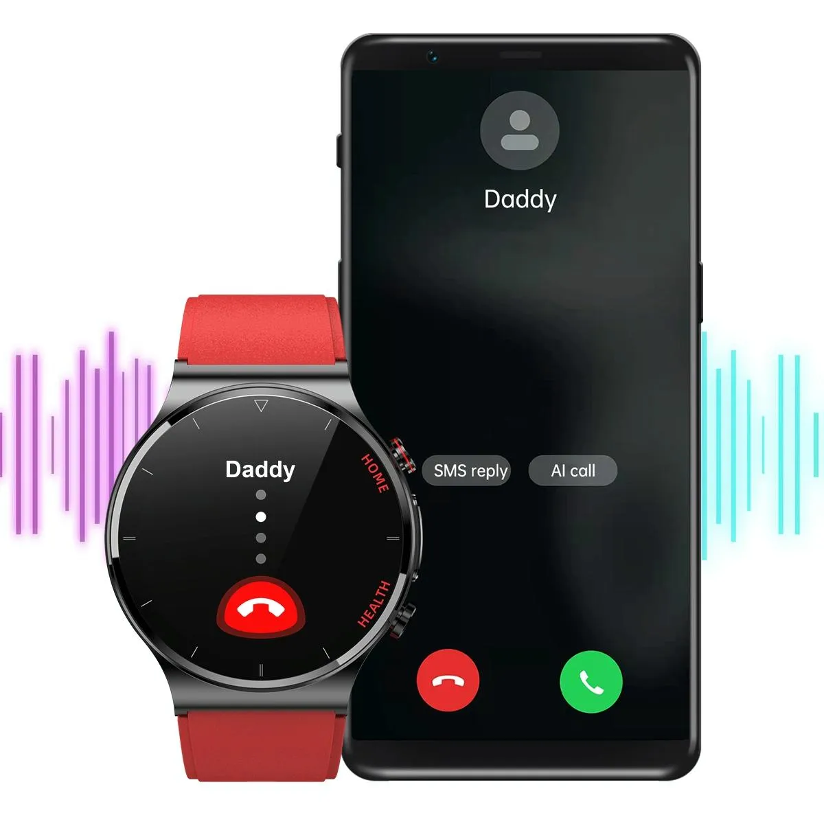 1.32 Inch Screen Leather Watch Strap Smart Health Watch Supports Body Temperature Monitoring Ecg Monitoring Blood Pressure