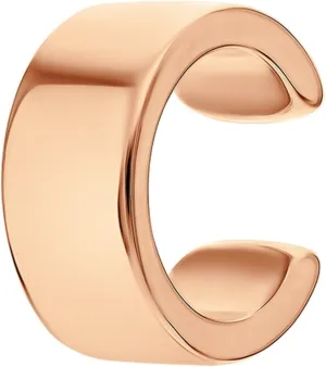 14k Rose Gold Flat Round Ear Cuffs, Flat Cuff Earring, No Piercing, Open Conch Wrap, Wide Single Ear Cuff, Gifts For Her.