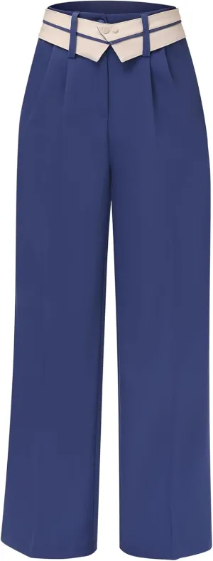 2025 Women Trendy Chic Breathable Casual Office Dress Pant with Removable Adjustable Waistband Belt