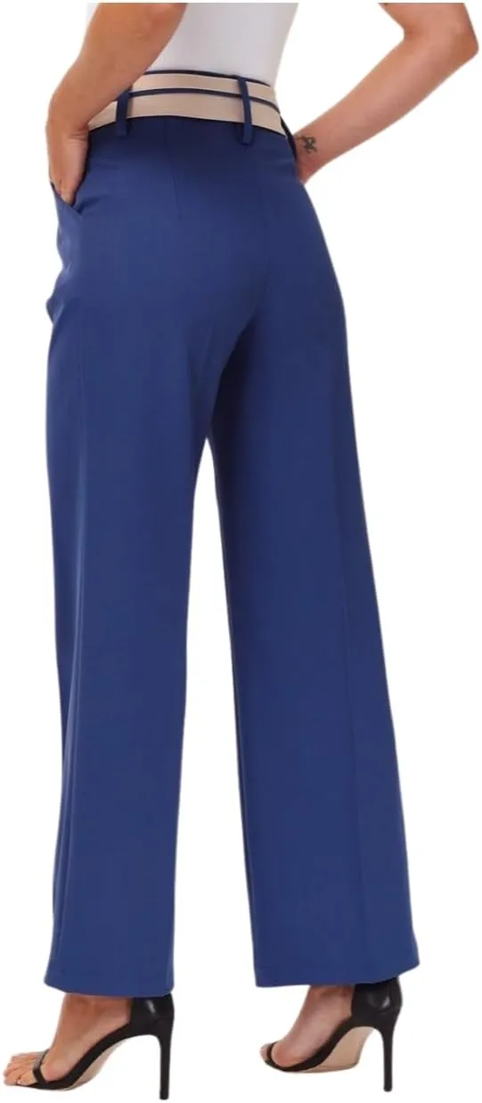 2025 Women Trendy Chic Breathable Casual Office Dress Pant with Removable Adjustable Waistband Belt