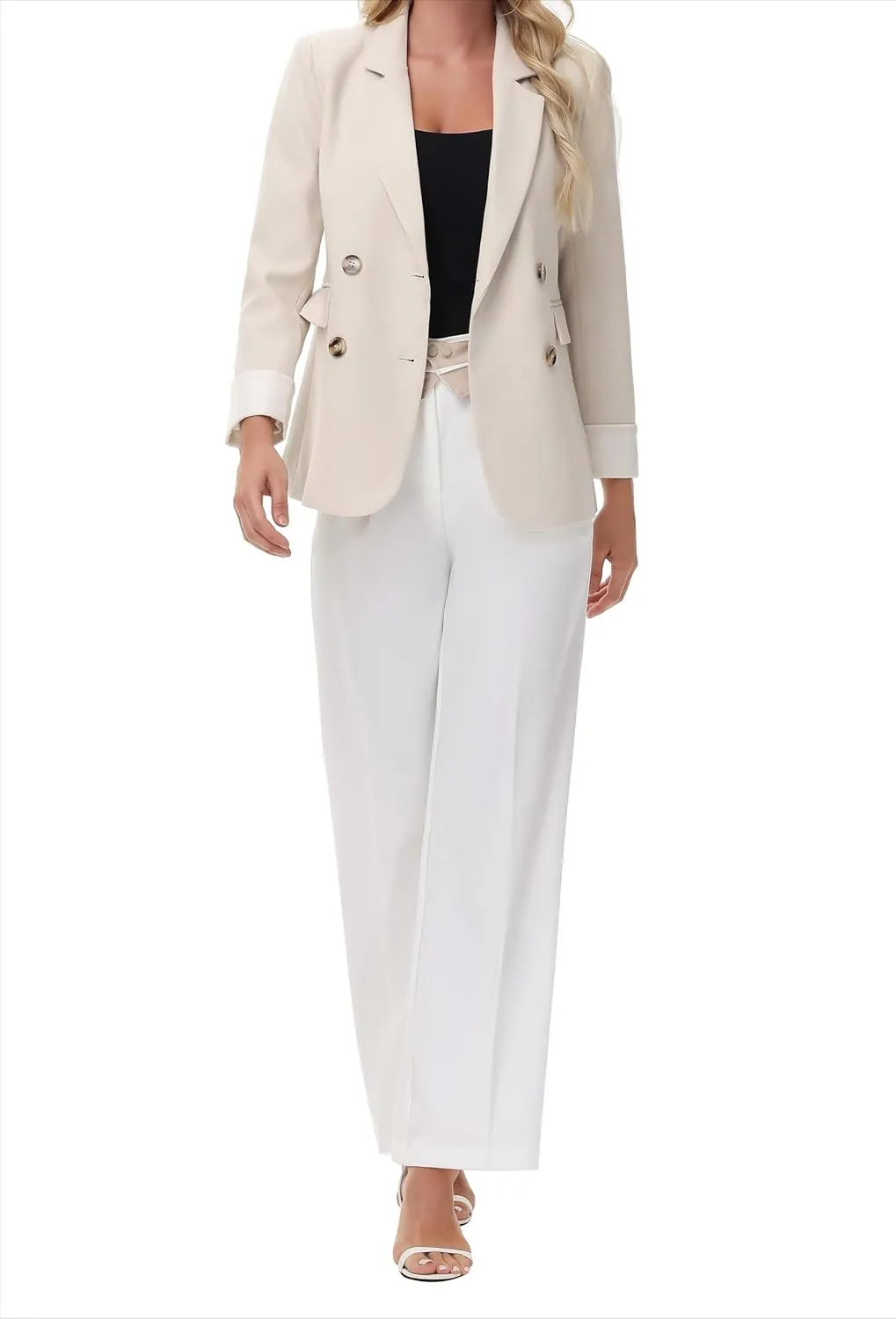 2025 Women Trendy Chic Breathable Casual Office Dress Pant with Removable Adjustable Waistband Belt