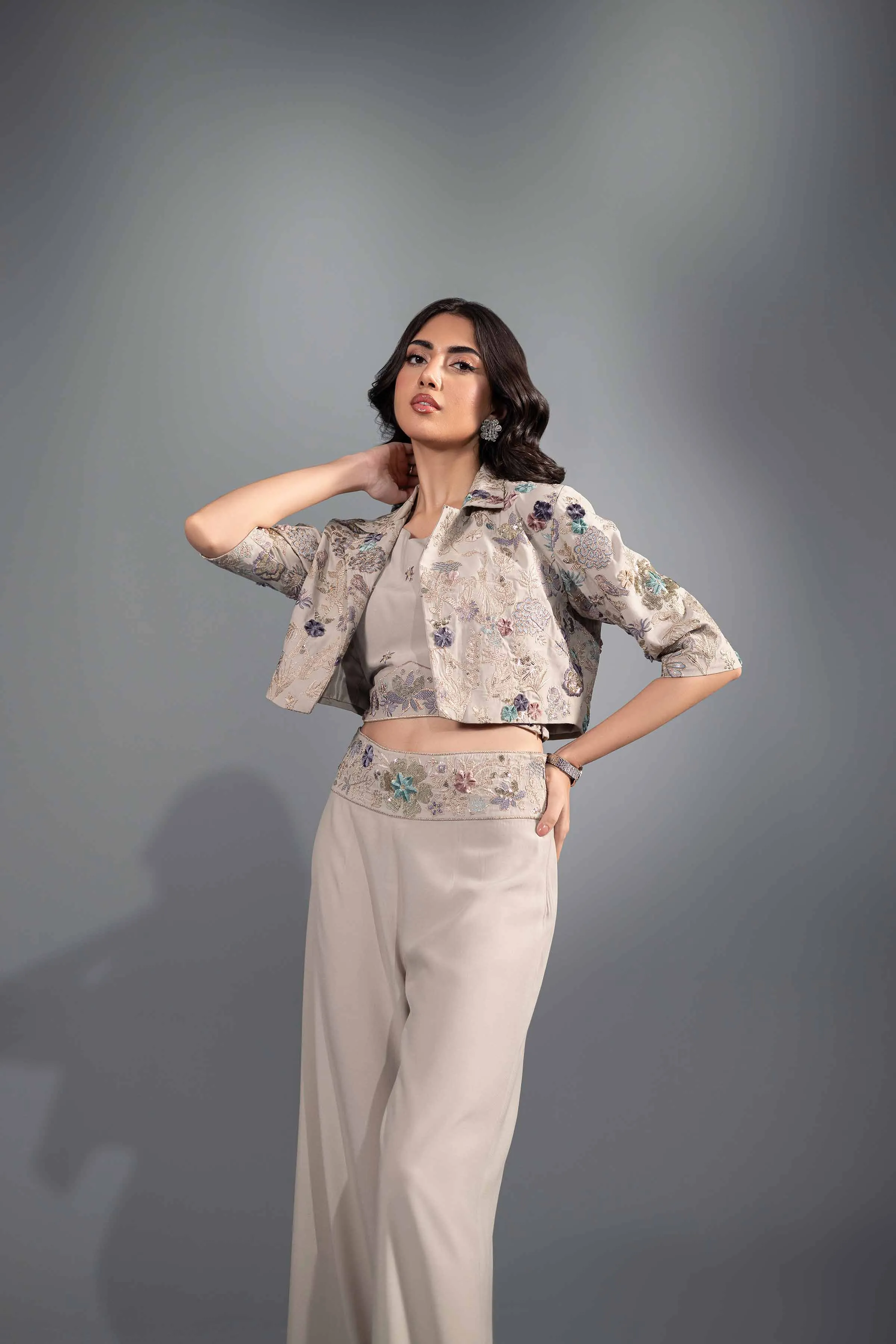 3 Piece - Embroidered Suit - KFW24-48