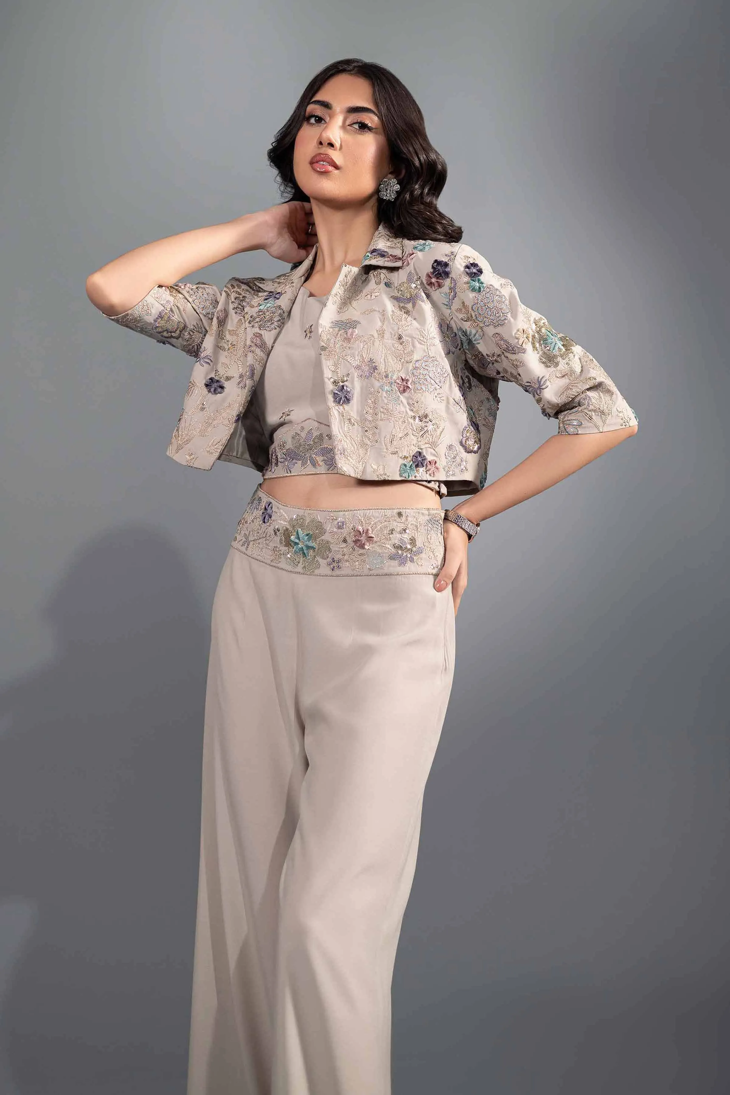 3 Piece - Embroidered Suit - KFW24-48