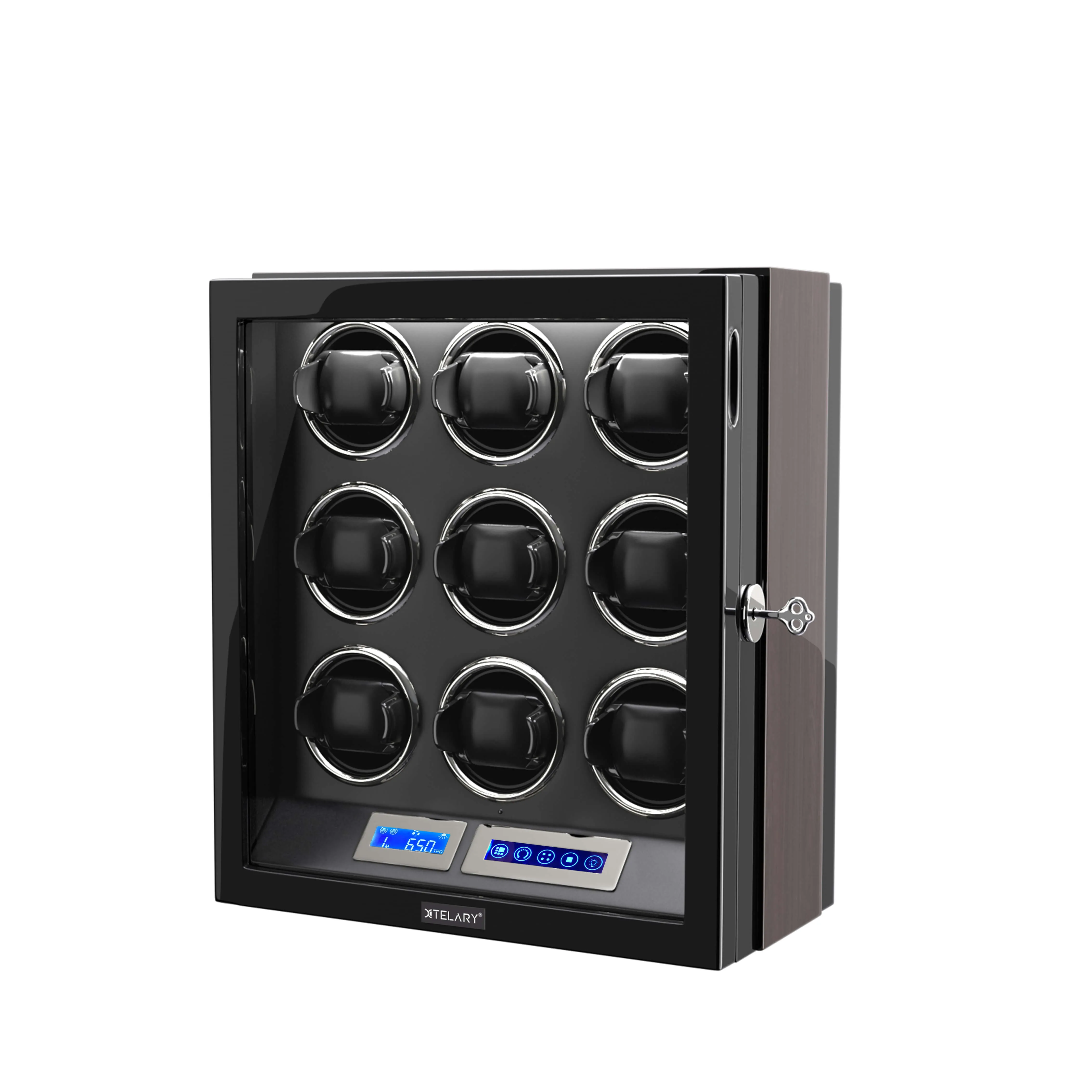 9 Watch Winder for Automatic Watches LCD Touchscreen Remote Control Quiet Mabuchi Motors