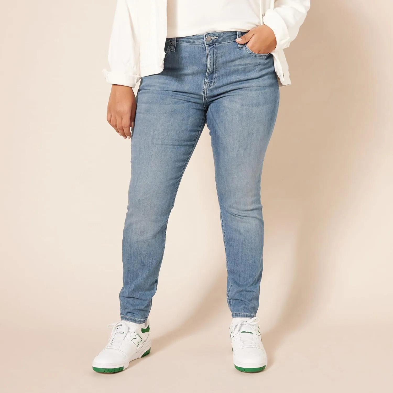 Amazon Essentials Skinny Jeans for Women, High Waist, Stretchy Denim