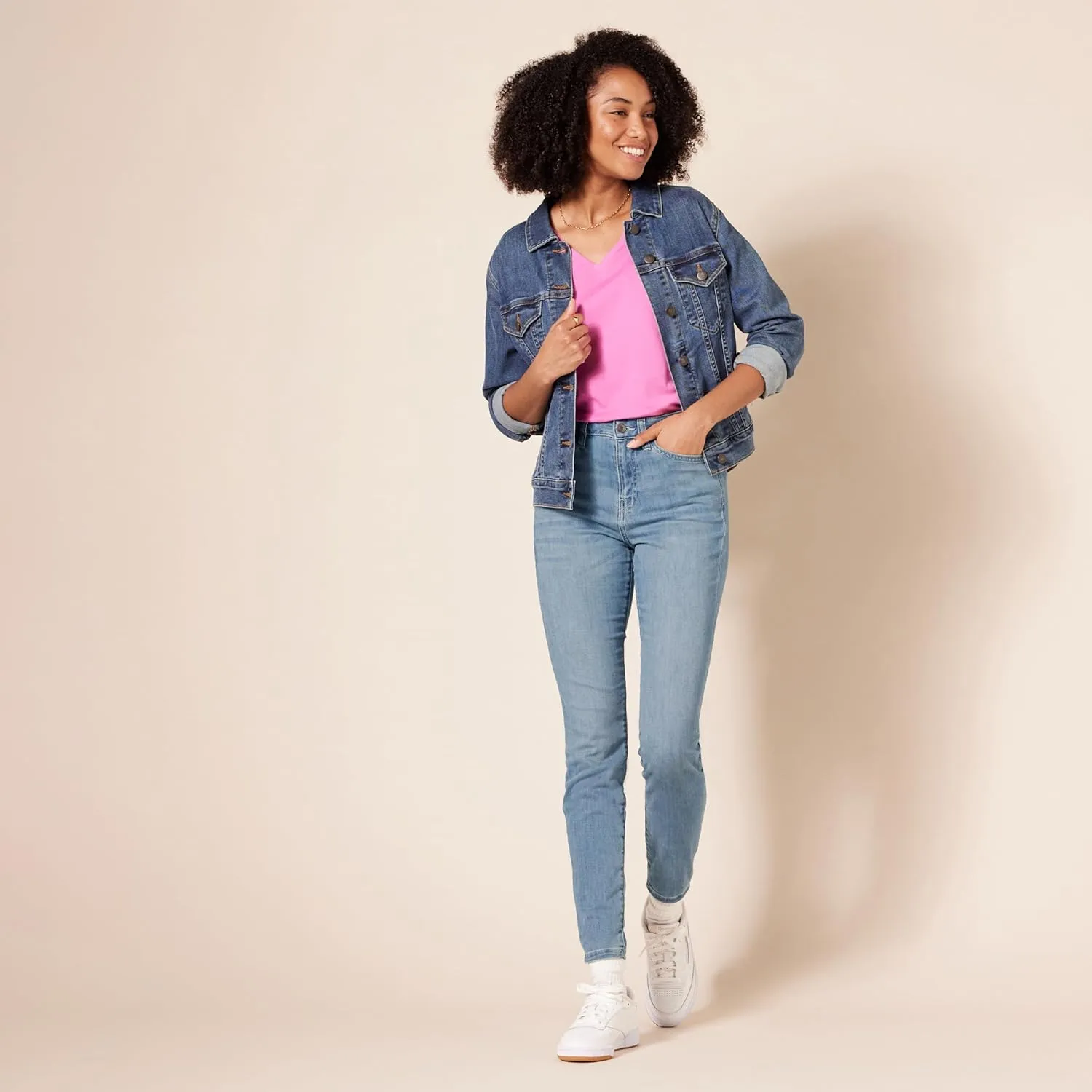 Amazon Essentials Skinny Jeans for Women, High Waist, Stretchy Denim
