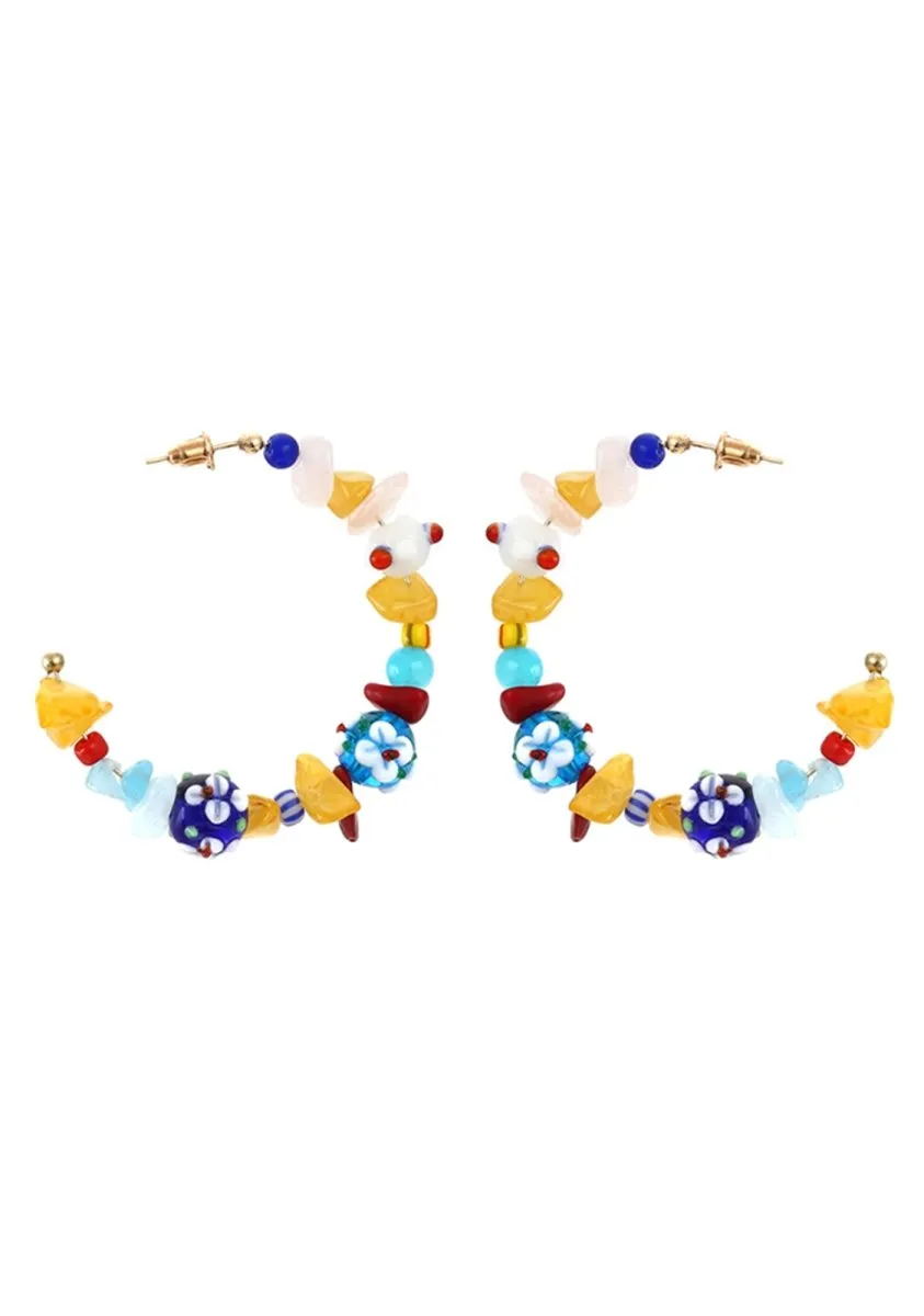 Amber Blueberry Gravel Earrings