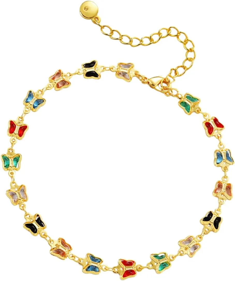 Ankle Bracelets for Women Geometric Butterfly Foot Chain Anklet Jewelry Perfect Present