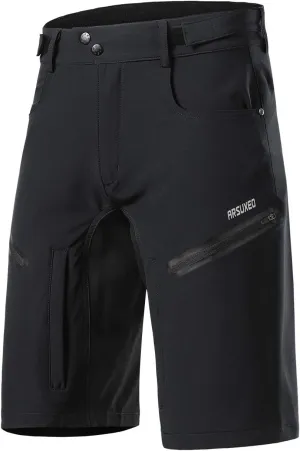 ARSUXEO Mens Bike Shorts,Cycling Shorts,Mountain Bike Shorts Loose Fit with Moisture-Wicking Waistband