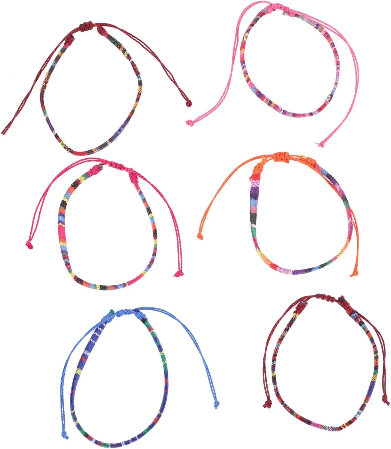 BESPORTBLE Braided Anklet Set 6pcs Summer Friendship Anklets for Women Comfortable Woven Bracelet