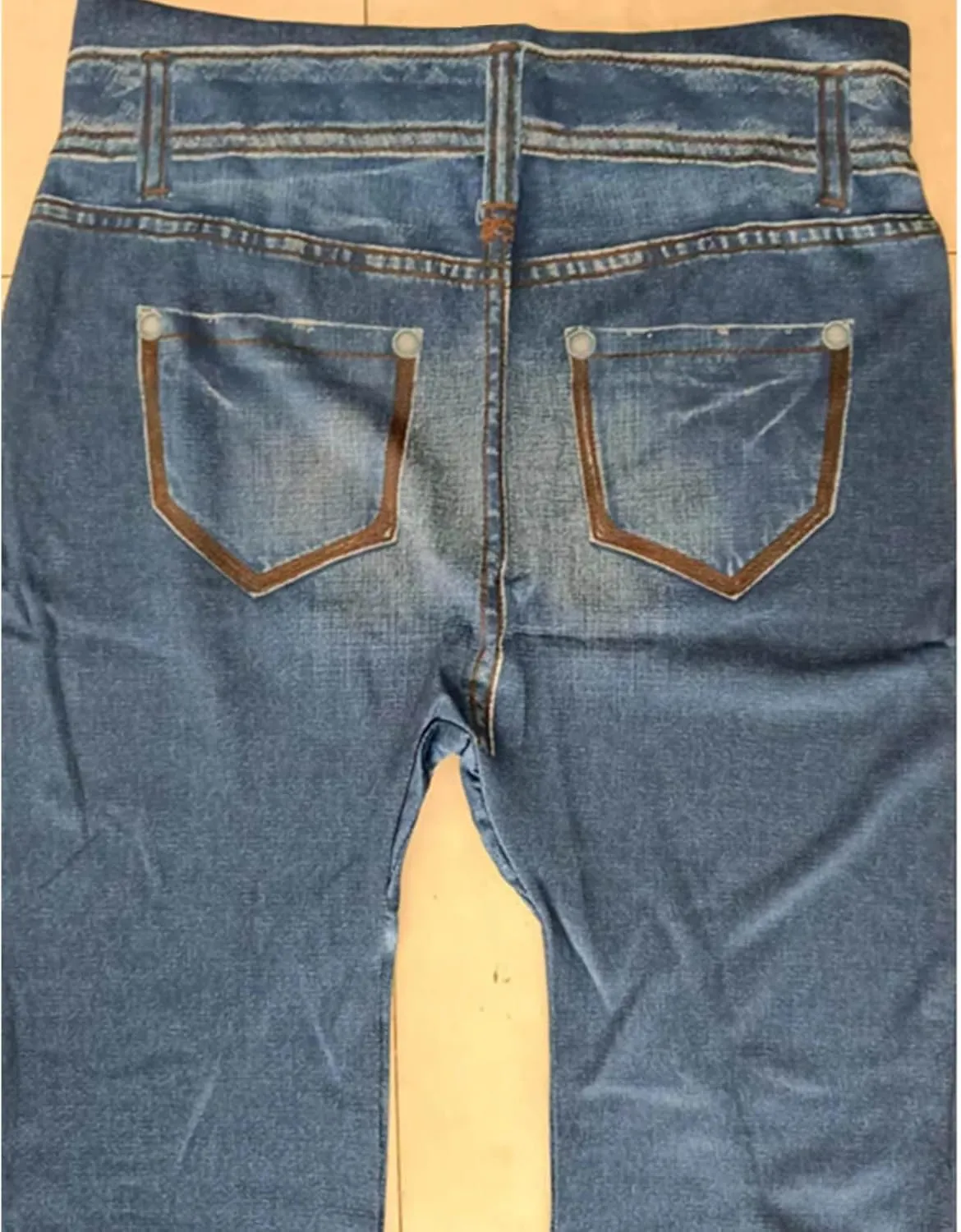 Binmer Women's Denim Capri Jeans Casual High Waisted Skinny Leggings Stretchy Pull On Waisted Casual Pants with Decor Pockets