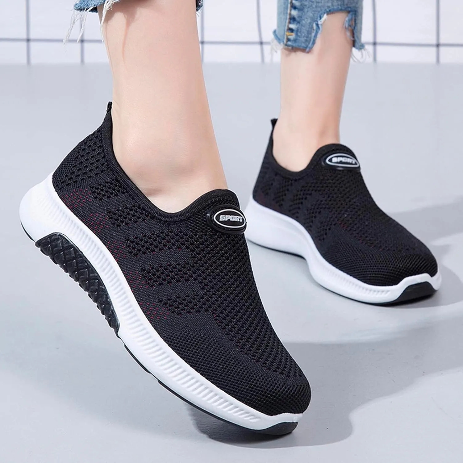 Black Slip Ons Women Sneakers Tenis OrtopDicos De Mujer Womens Shoes Casual Fall Arch Support Womens Trail Running Shoes Arch Support Women's Black Slip On Tennis Shoes