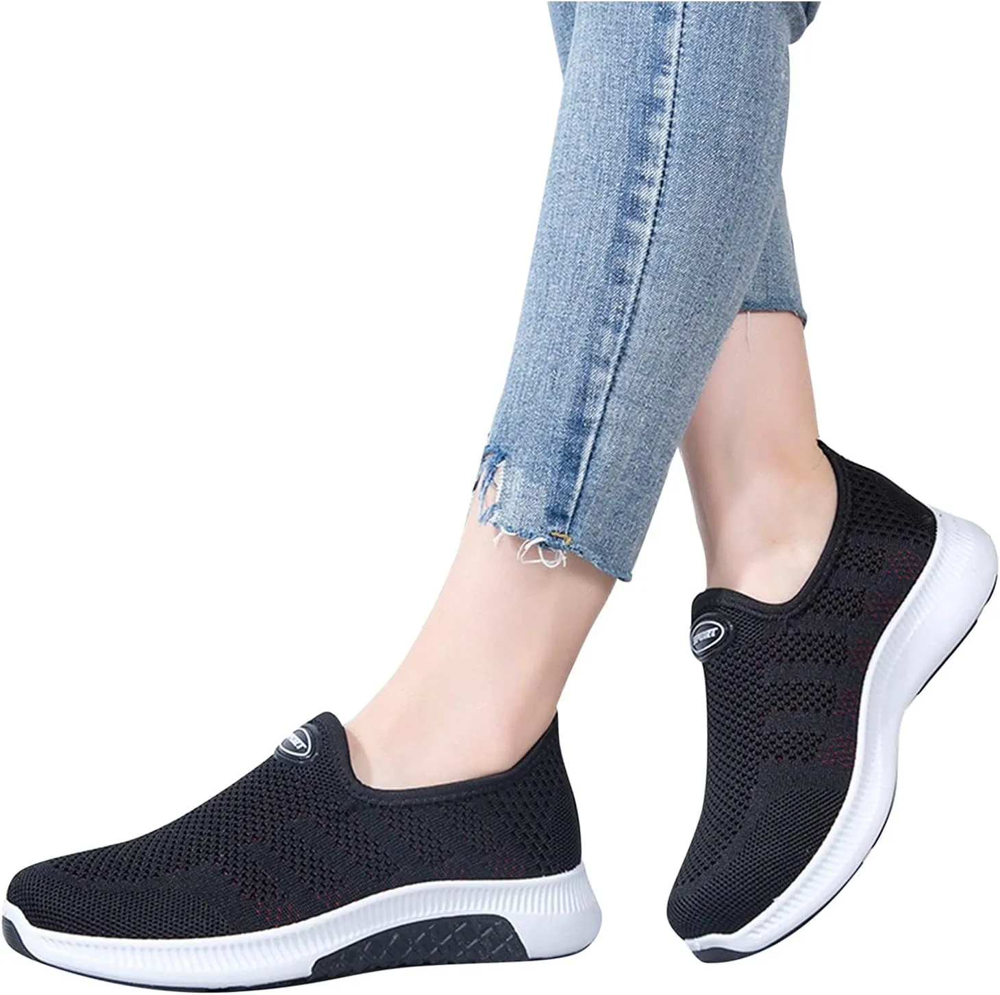 Black Slip Ons Women Sneakers Tenis OrtopDicos De Mujer Womens Shoes Casual Fall Arch Support Womens Trail Running Shoes Arch Support Women's Black Slip On Tennis Shoes