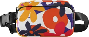 Bolaz Fanny Packs,Fashion Waist Pack Belt Bags for Women Men with Multi-Pockets Adjustable Belts,Flower Seamless, Workout/Running/Yoga/Shopping/Hiking