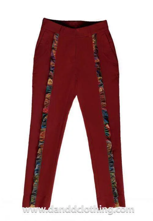 Butterfly Red African Pants