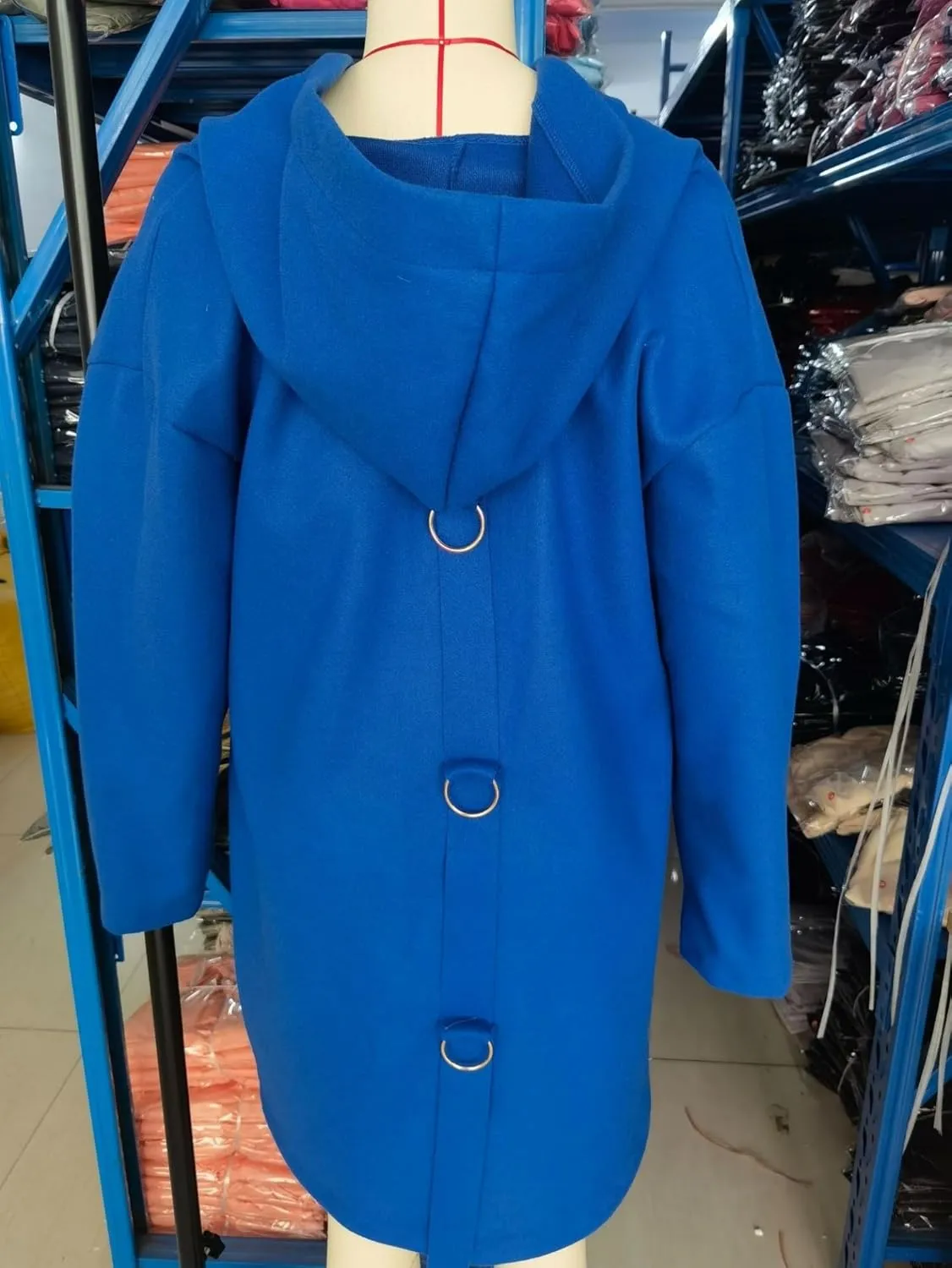 Casual Single Breasted Hooded Jacket, Womens Jackets Long Sleeve Lapel Coat, Button Solid Color Trench Coat