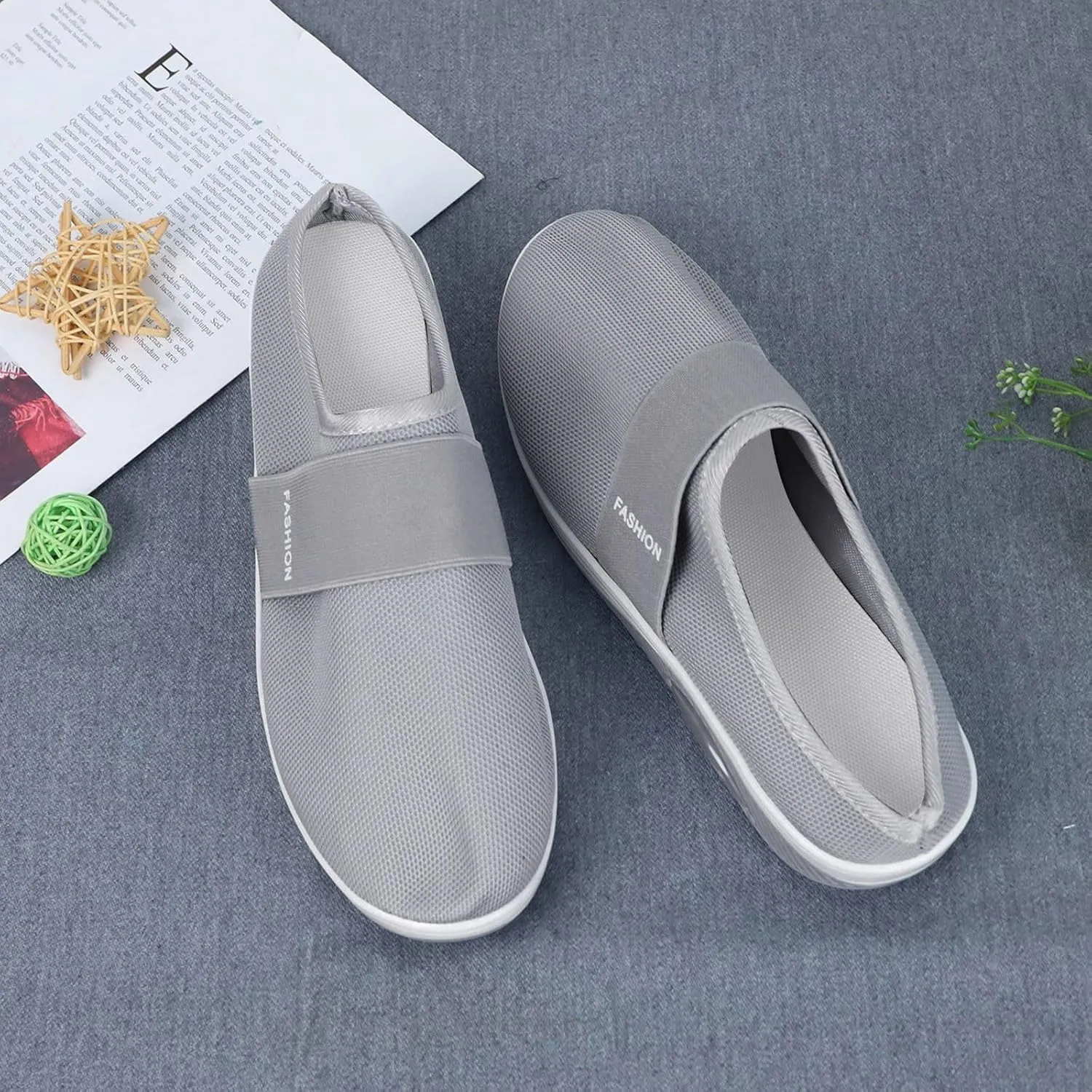 Cathalem Walking Shoes for Women Extra Wide Width Sneakers Running Shoes Light Mules Shoes Comfortable Sneakers