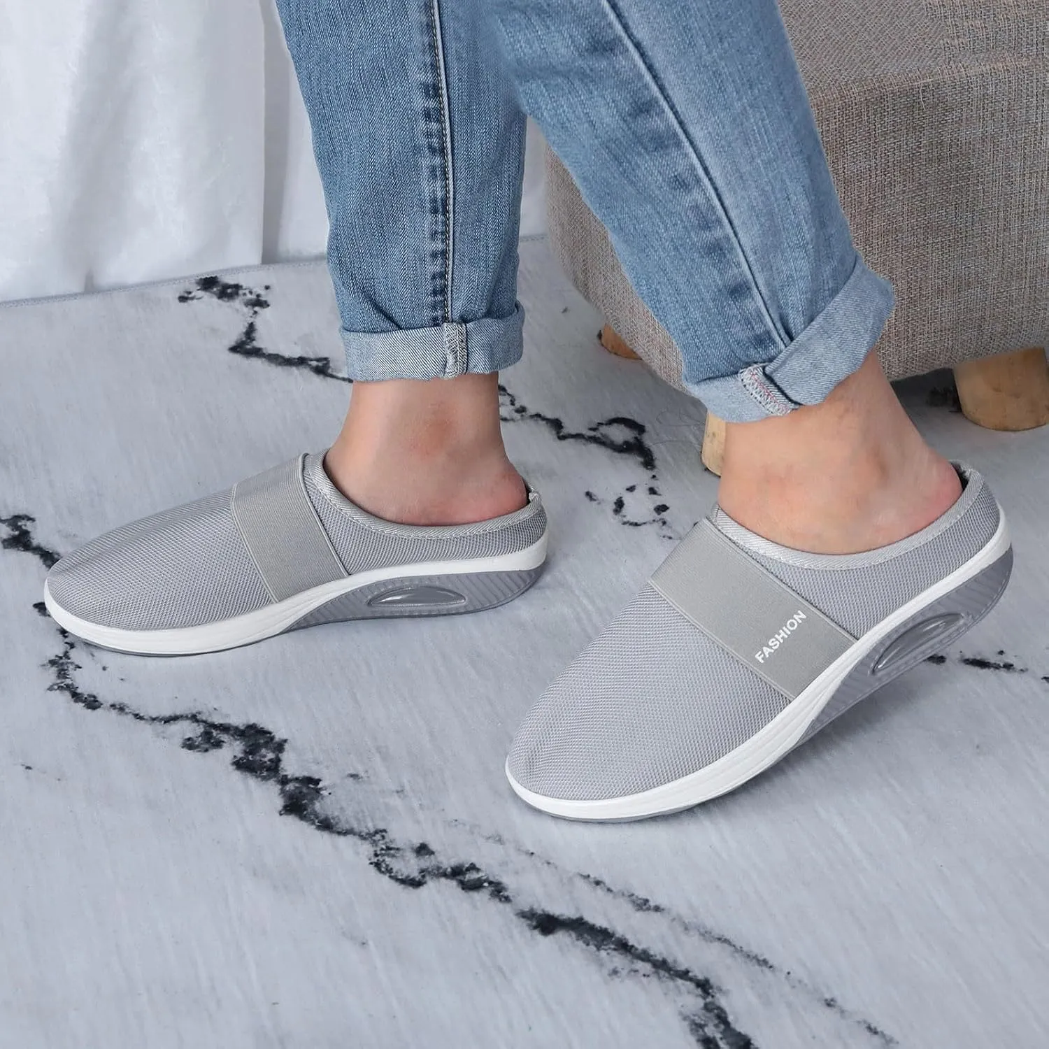 Cathalem Walking Shoes for Women Extra Wide Width Sneakers Running Shoes Light Mules Shoes Comfortable Sneakers