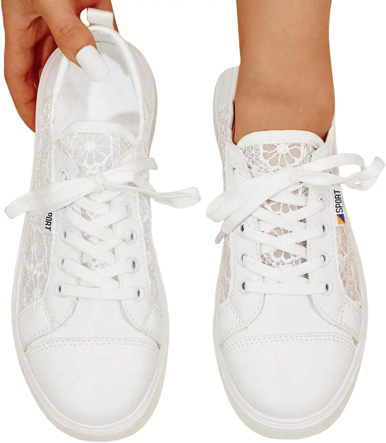 Cathalem Walking Shoes for Women Tennis Shoes Low Top Casual Shoes Women Lace Up Sneakers Comfortable Shoes for Women