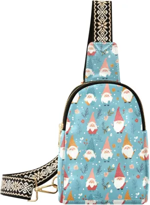 Christmas Gnome Sling Bag for Women Fanny Packs for Women Small Leather Fanny Pack Crossbody Bags Fashion Waist Packs Chest Bag for Travel 21344926