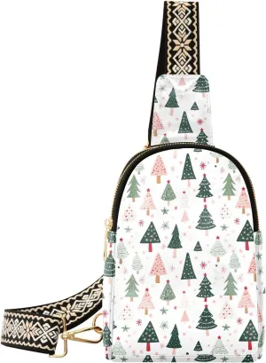 Christmas Tree Sling Bag for Women Fanny Packs for Women Small Leather Fanny Pack Crossbody Bags Fashion Waist Packs Chest Bag for Travel 21344780