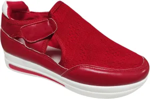 Chunky Sneakers for Women Y2K Walking Shoes Women Arch Support Slip On White Canvas Tennis Shoes for Women Size 9 1/2 W Women's Sneakers Wide Tenis para Mujer De Trabajo Antideslizantes