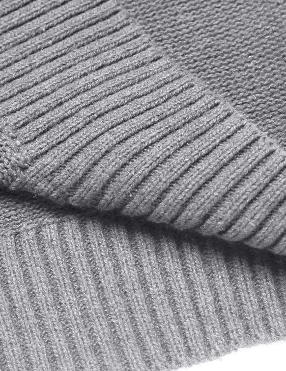 COOFANDY Men's Shawl Collar Sweaters V-Neck Relaxed Fit Cable Pullovers