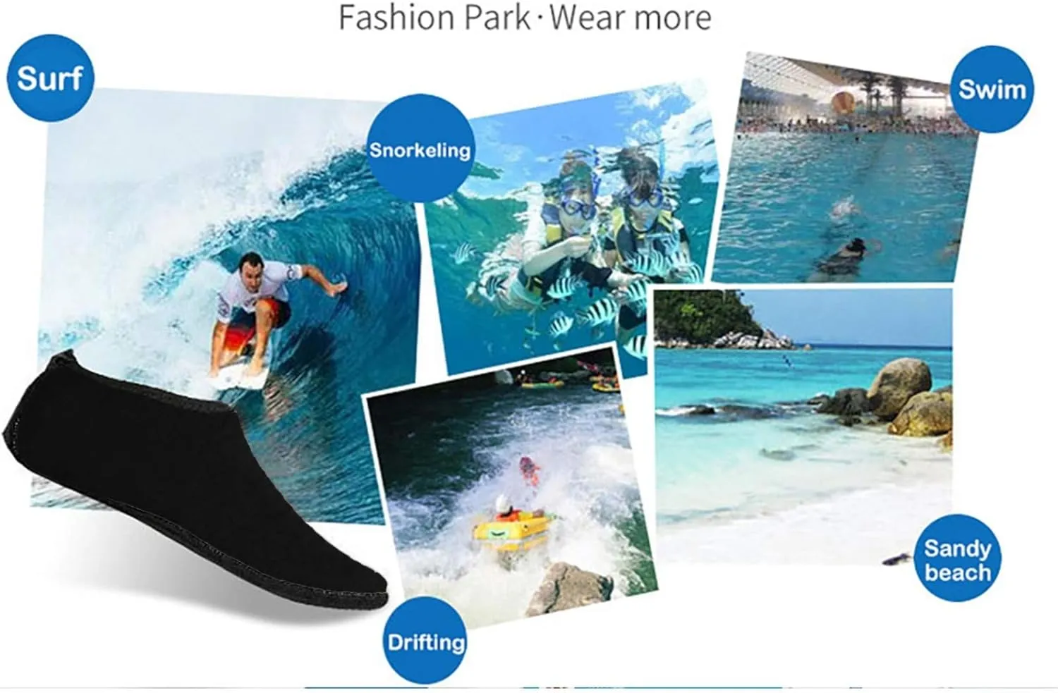Couples Summer Outdoor Water Aqua Socks Beach Swim Surf Yoga Exercise Shoes Sneaker Wedges Shoes for Women (Red, 9.5-10)