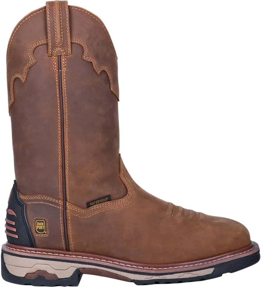 Dan Post Mens Blayde Waterproof Steel Toe Work Safety Shoes Casual - Brown - Size 8.5 D