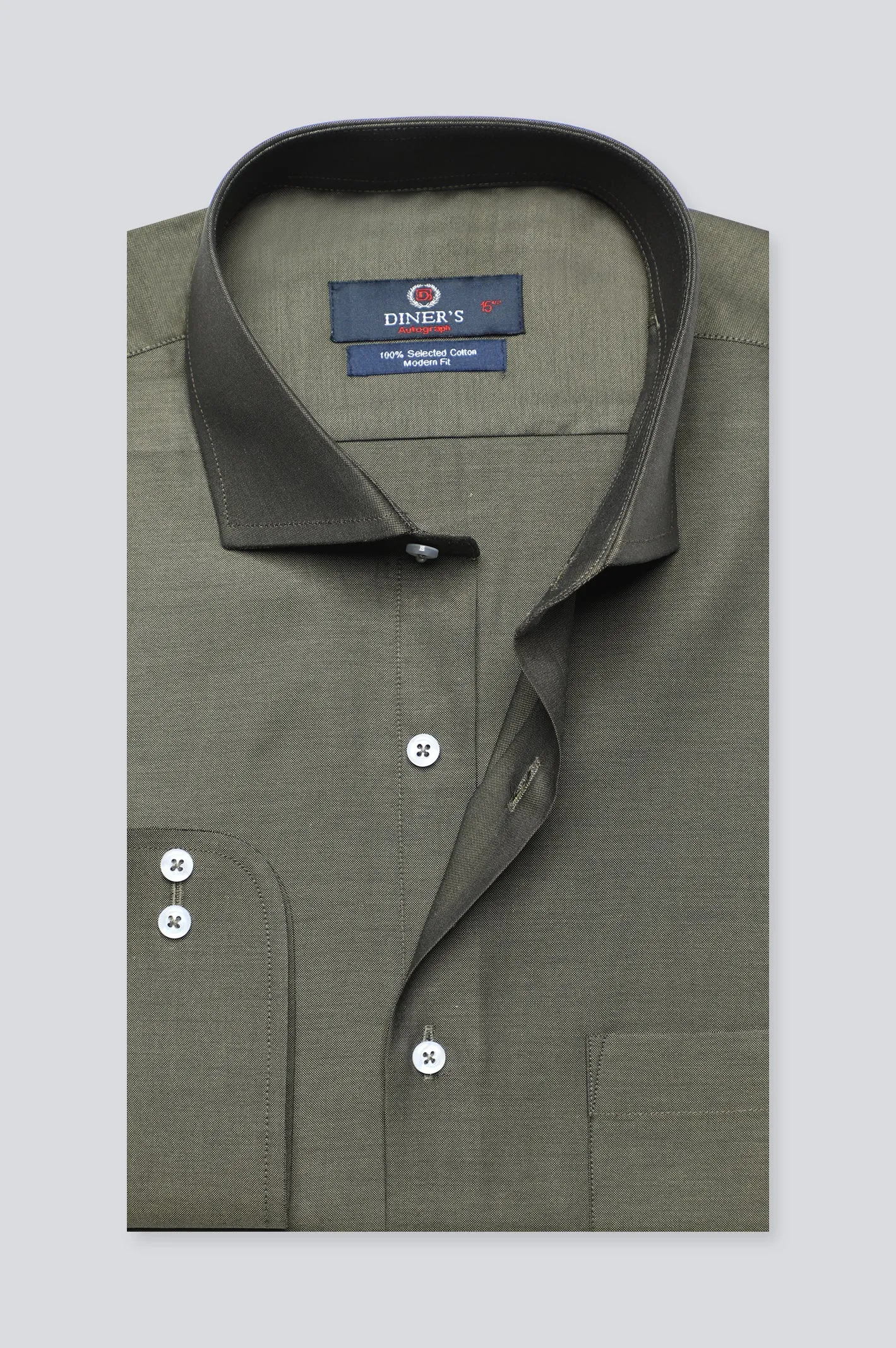 Dark Green Oxford Formal Autograph Shirt