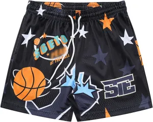 DIOTSR Mens Graphic Basketball Shorts Drawstring Running Workout Shorts Summer Cool Casual Shorts