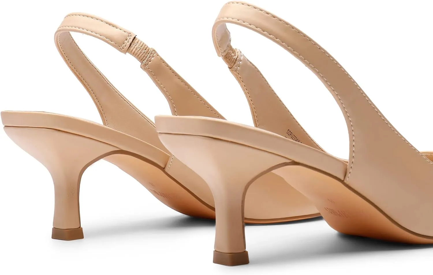 DREAM PAIRS Women??s Closed Toe Kitten Heels Pointed Toe Slingback Low Heels Dress Bridal Wedding Pumps Shoes