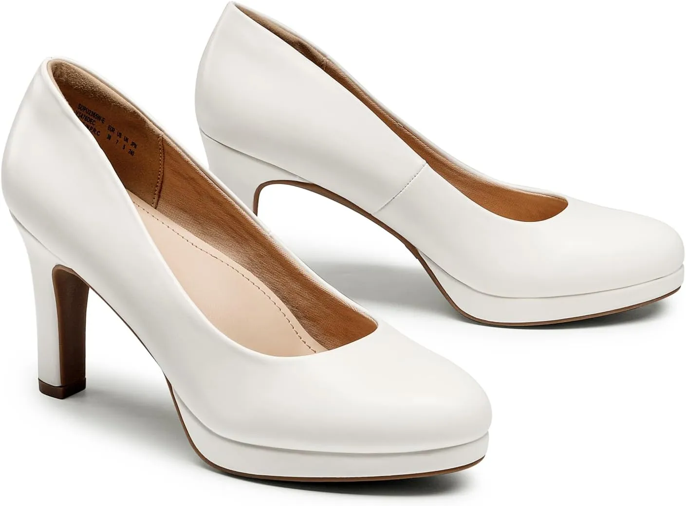DREAM PAIRS Women's Pumps Close Toe Low Heels Platform Heels Comfortable Office Work Dress Shoes for Women