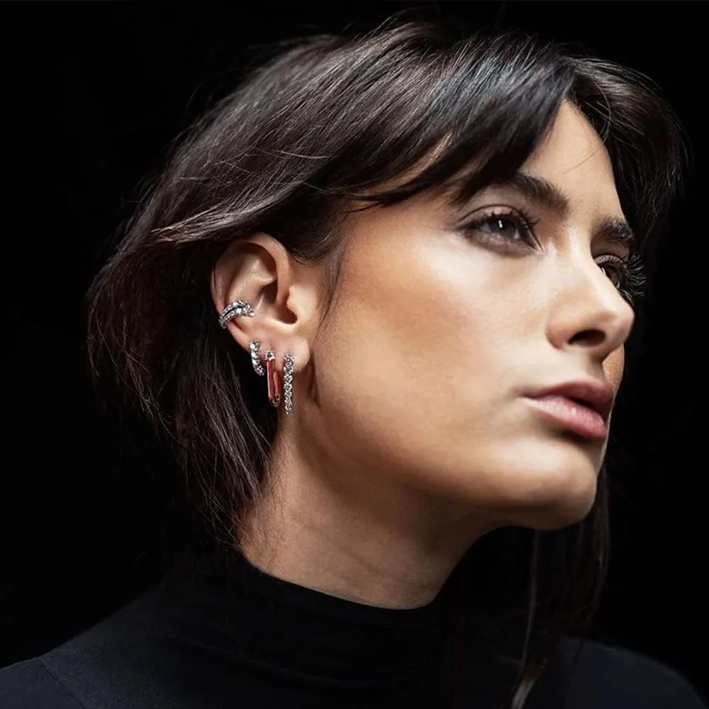 Ear Cuff Earrings for Women Cubic Zirconia Hoop Huggie Ear Cuffs for women Fake Ear Piercing Non Piercing for Women