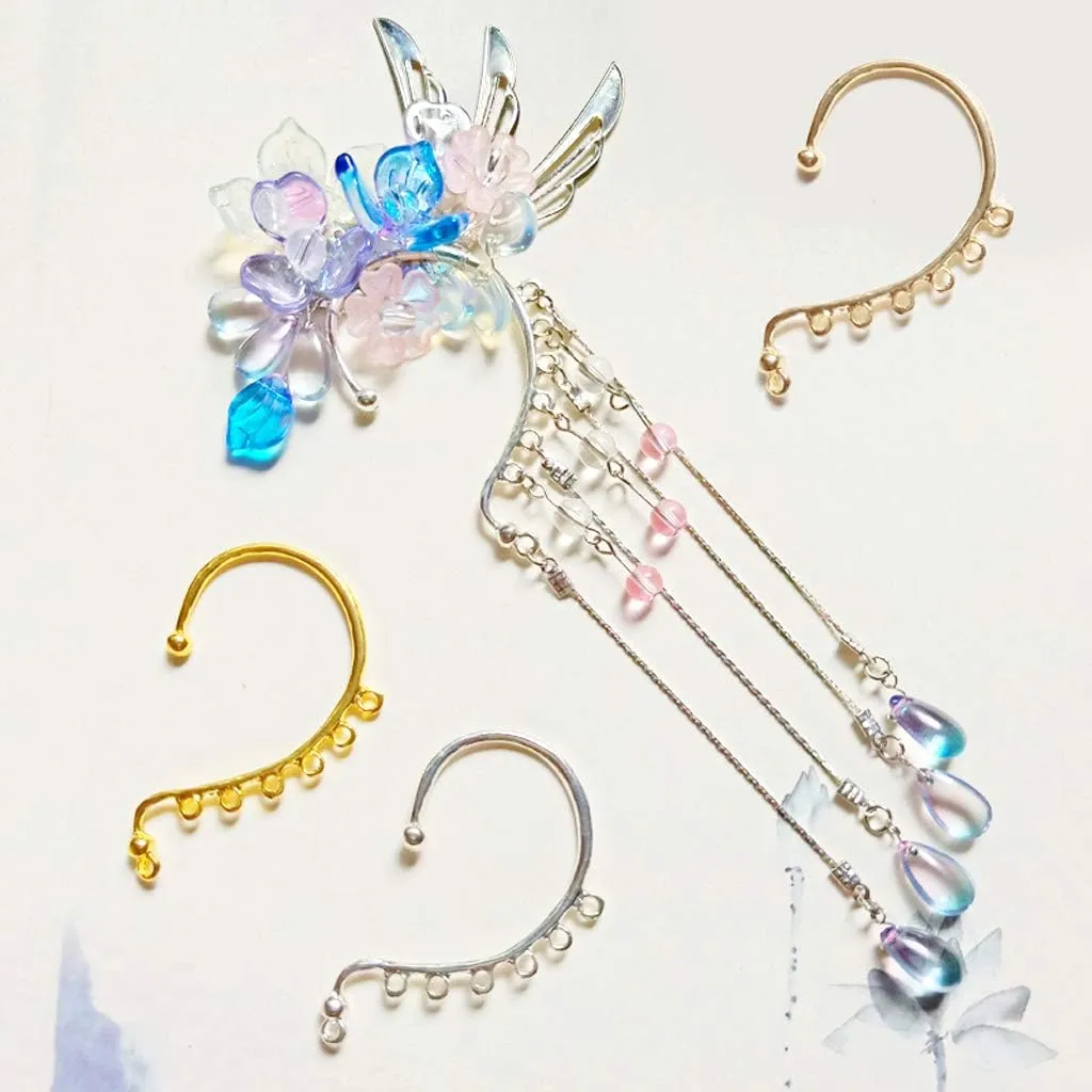 Ear Cuffs Earring Findings Non Pierced Brass Wraps Around Ear Wraps Jewelry Components for Jewelry Making Non-Piercing