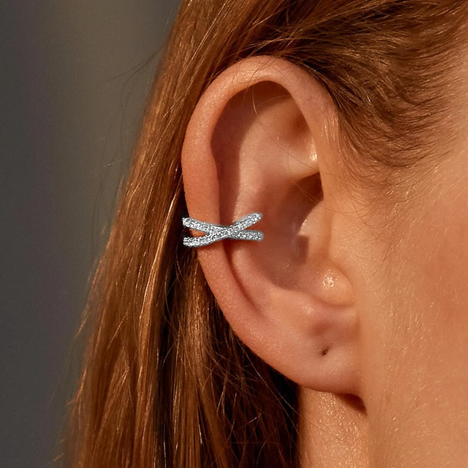 Ear Cuffs Non Piercing Cubic Zirconia Ear Cuff Earrings for Women Trendy Gold Clip on Earrings for Women Gifts Trendy Stuff Hypoallergenic Cartilage Earrings Jewelry