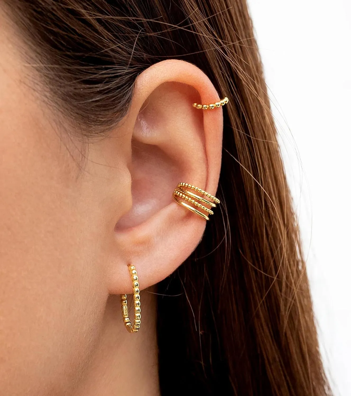Ear Cuffs Non Piercing Gold Earring Stack Cartilage Earring for Women Trendy Helix Ear Cuff Jewelry Christmas Gifts for Women Stocking Stuffers