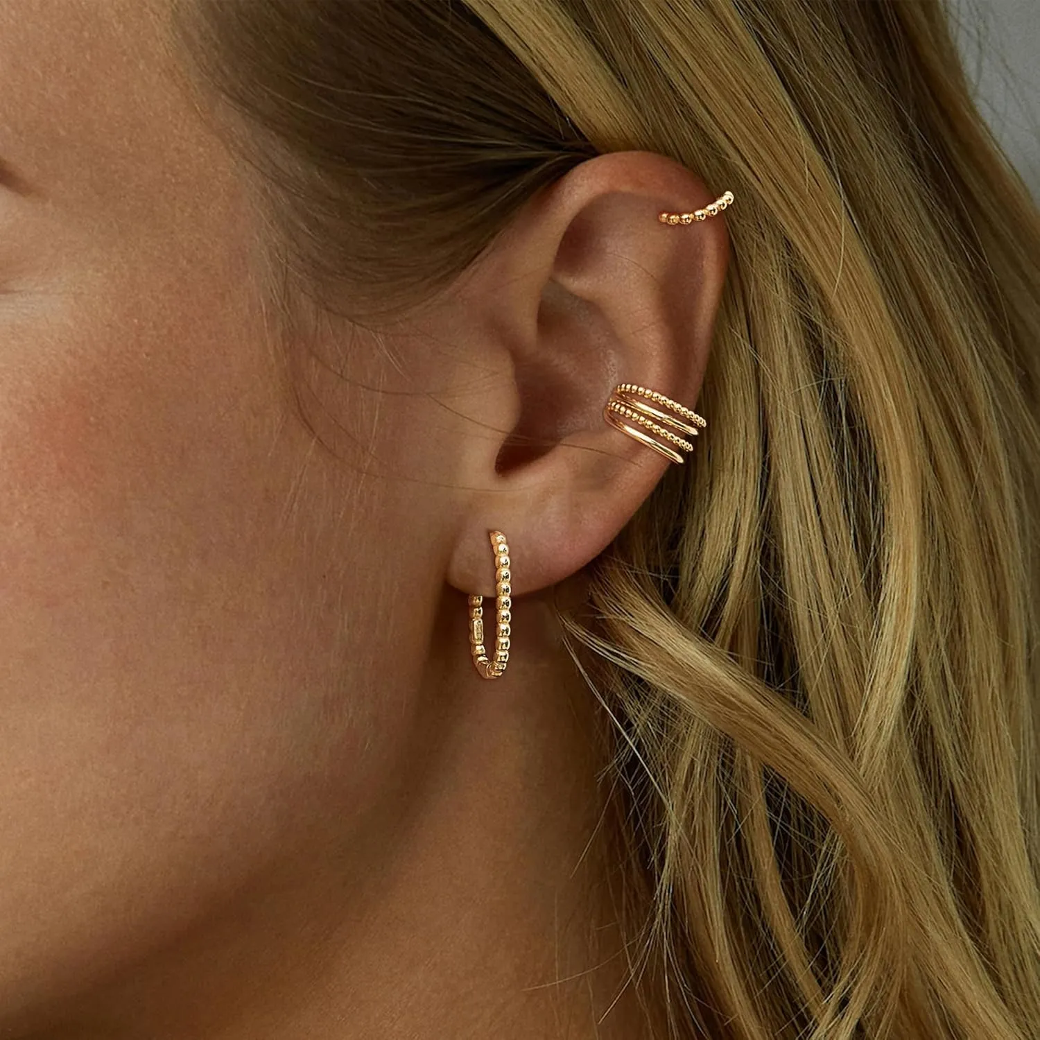 Ear Cuffs Non Piercing Gold Earring Stack Cartilage Earring for Women Trendy Helix Ear Cuff Jewelry Christmas Gifts for Women Stocking Stuffers