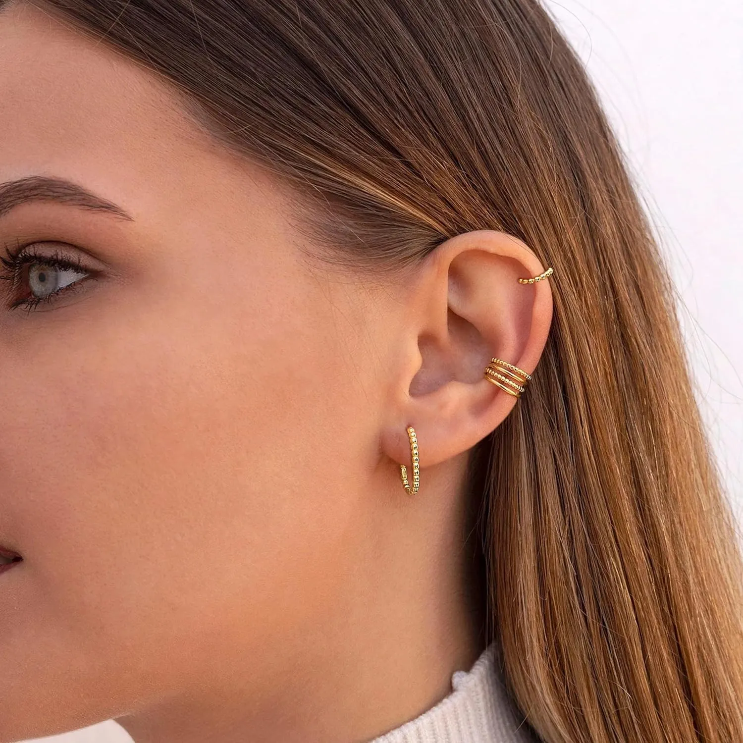 Ear Cuffs Non Piercing Gold Earring Stack Cartilage Earring for Women Trendy Helix Ear Cuff Jewelry Christmas Gifts for Women Stocking Stuffers