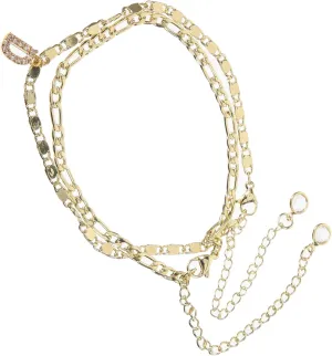 Elegant Anklet Bracelet Letter Anklet Stackable Ankle Jewelry Beach Bracelet