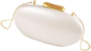 Evening BagsWomen Evening Bag Chain Strap Shoulder Crossbody Bag Eggs Shaped Evening Clutches Bag Acrylic Purse Handbag for Party