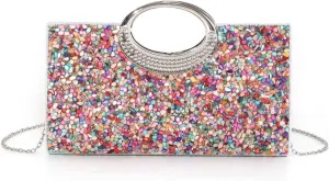 Evening BagsWomen Evening Bag Trendy Banquet Bag Clutches Purse Chain Strap Shoulder Crossbody Bag Handbag for Wedding