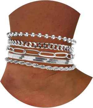 Extra Large Anklets for Women Large Ankle, 14K Real Gold Dainty Anklets for Women Waterproof, 10" 2" Adjustable Large Ankle Bracelets for Women Plus Size, Ankle Bracelets for Women Trendy