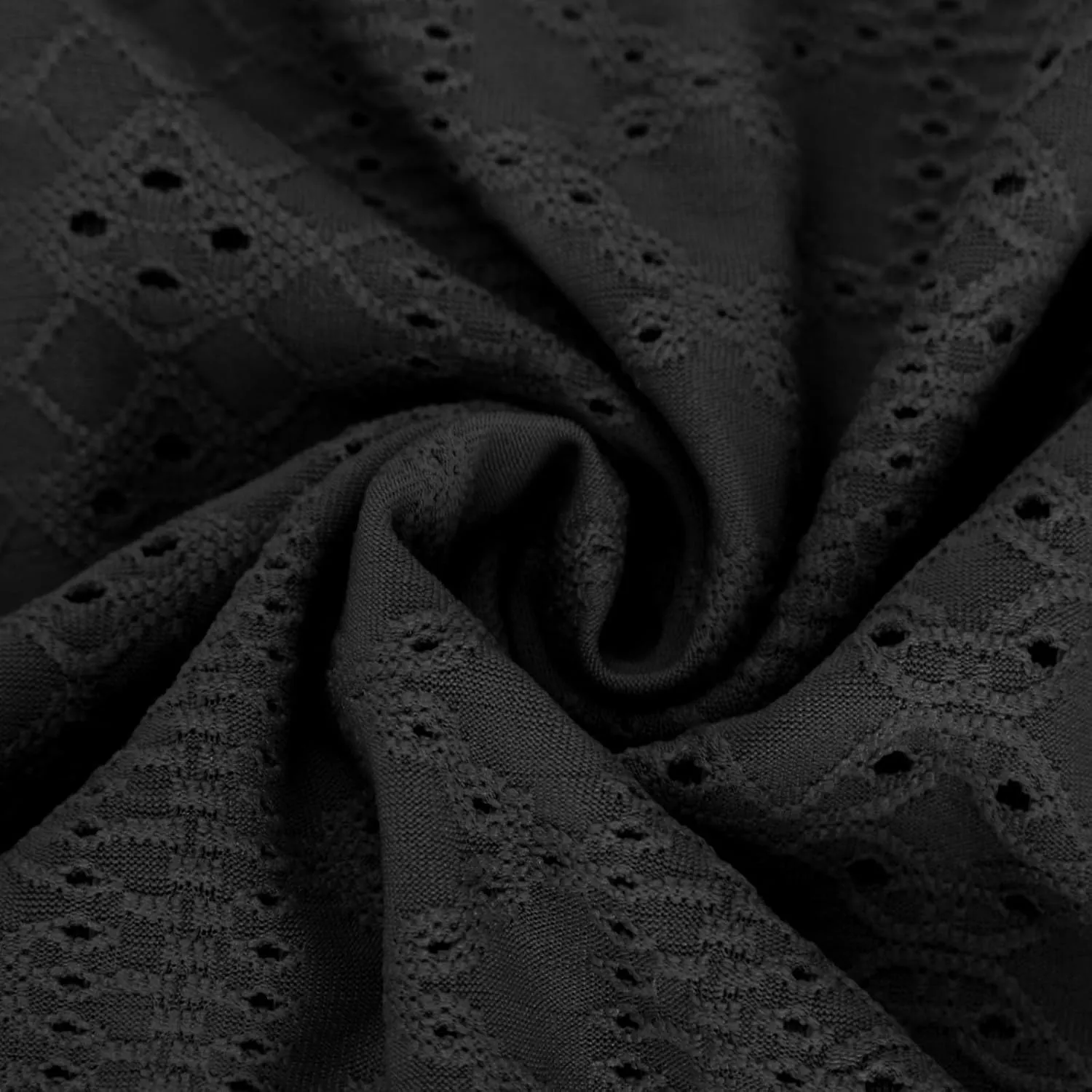 Eyelet Dress for Women Summer Vacation Crewneck Puff Short Sleeve Dress with Pocket Solid Casual Beach Midi Sundress