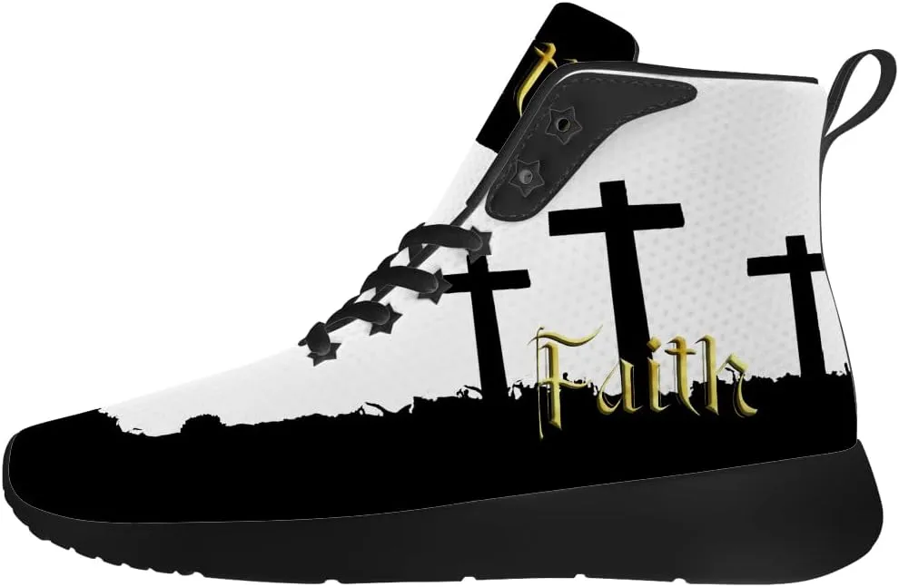 Faith Shoes for Women Men High Top Sneakers High Top Shoes Gifts for Mom Dad