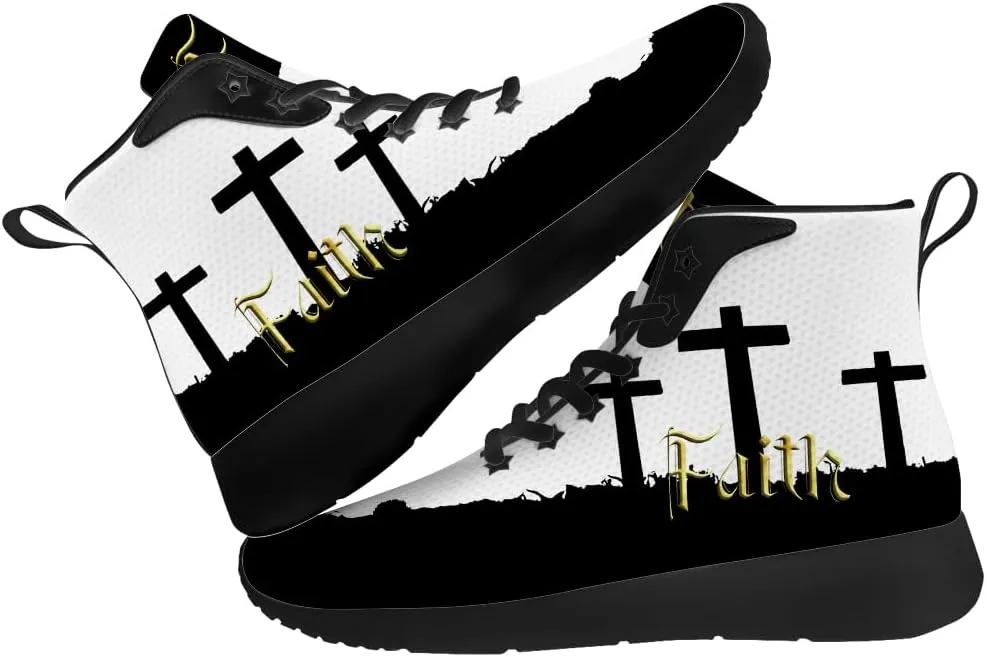 Faith Shoes for Women Men High Top Sneakers High Top Shoes Gifts for Mom Dad