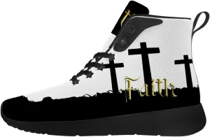 Faith Shoes for Women Men High Top Sneakers High Top Shoes Gifts for Mom Dad
